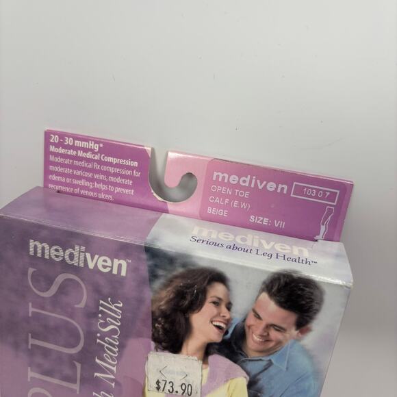 Mediven Plus Compression Stockings 20-30 mmHg Sz VII Open Toe Calf Beige Medical - Picture 2 of 9